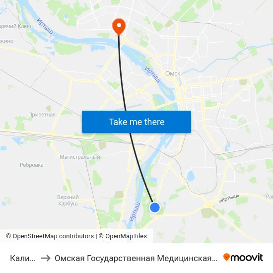 Калитка to Омская Государственная Медицинская Академия map