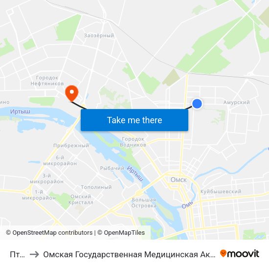 Птск to Омская Государственная Медицинская Академия map