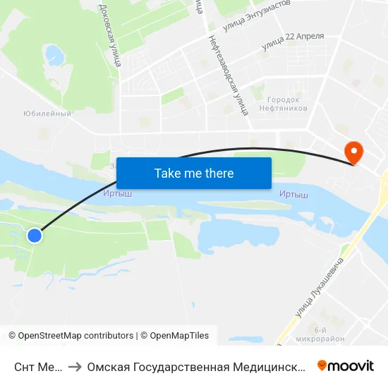 Снт Медик to Омская Государственная Медицинская Академия map