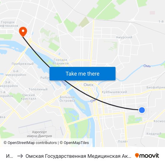 Ифк to Омская Государственная Медицинская Академия map