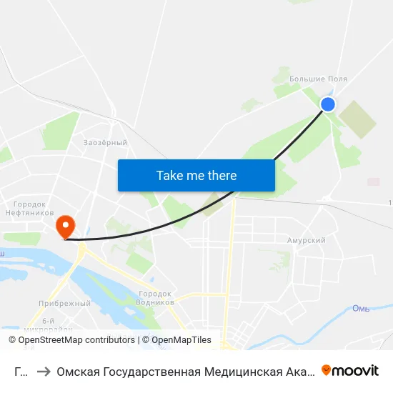 Гаи to Омская Государственная Медицинская Академия map