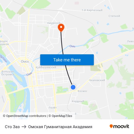 Сто Заз to Омская Гуманитарная Академия map