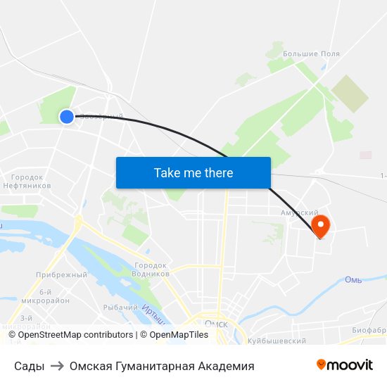 Сады to Омская Гуманитарная Академия map