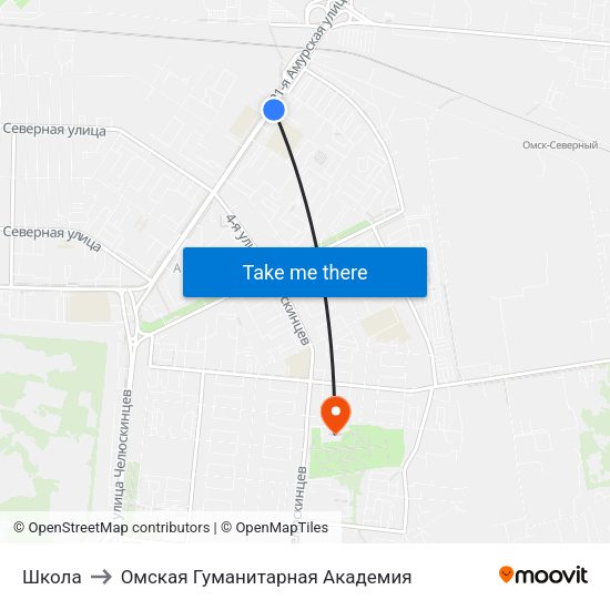 Школа to Омская Гуманитарная Академия map