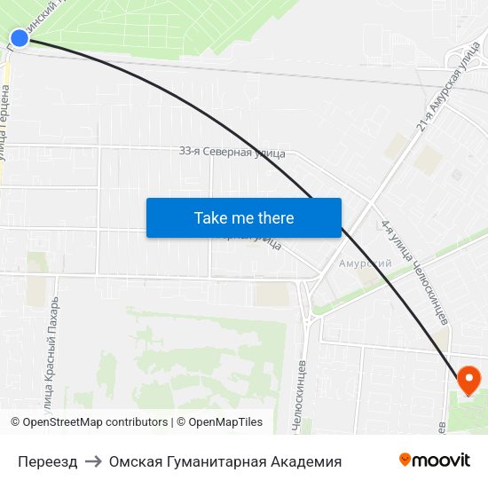 Переезд to Омская Гуманитарная Академия map