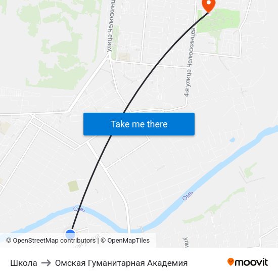 Школа to Омская Гуманитарная Академия map