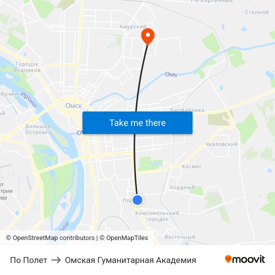 По Полет to Омская Гуманитарная Академия map