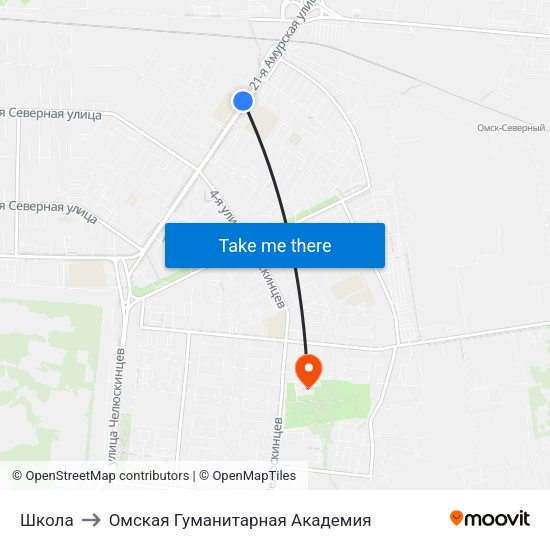 Школа to Омская Гуманитарная Академия map