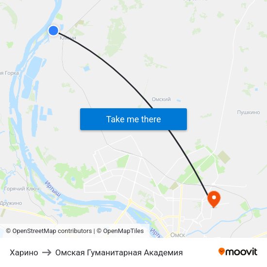Харино to Омская Гуманитарная Академия map