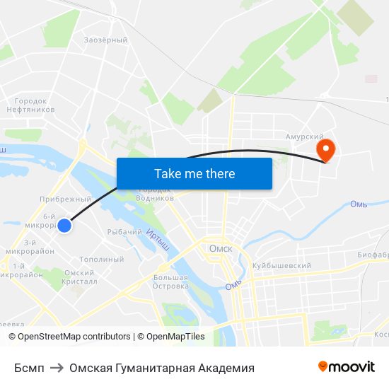 Бсмп to Омская Гуманитарная Академия map