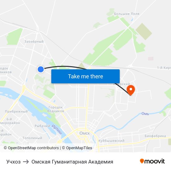 Учхоз to Омская Гуманитарная Академия map