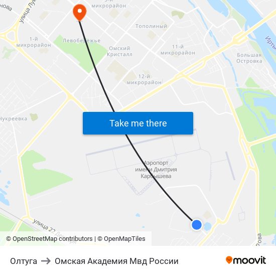 Олтуга to Омская Академия Мвд России map