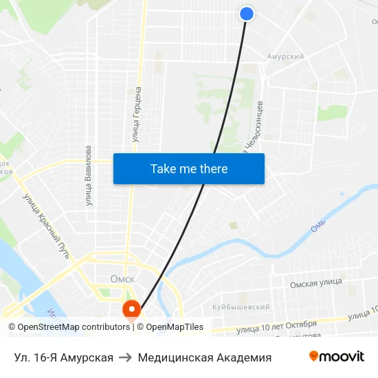 Ул. 16-Я Амурская to Медицинская Академия map