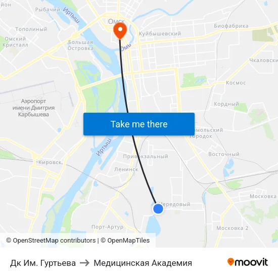 Дк Им. Гуртьева to Медицинская Академия map