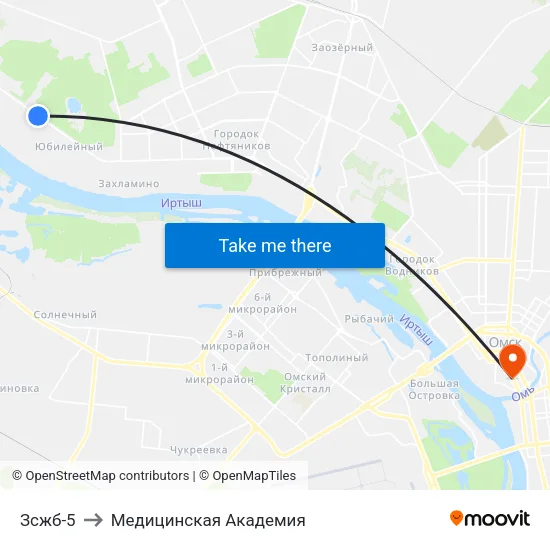 Зсжб-5 to Медицинская Академия map