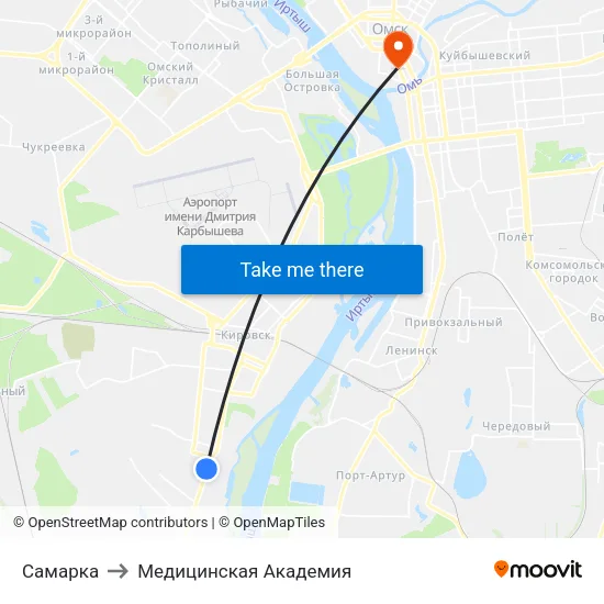 Самарка to Медицинская Академия map