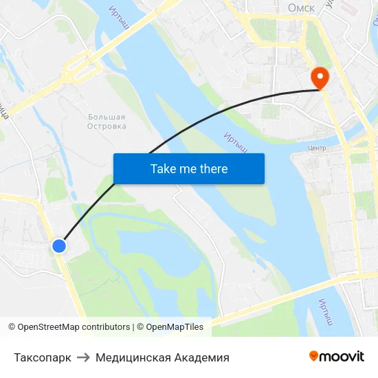 Таксопарк to Медицинская Академия map