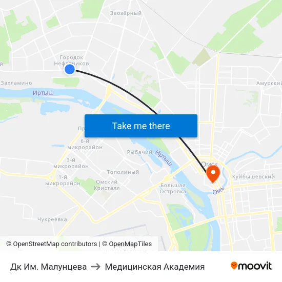 Дк Им. Малунцева to Медицинская Академия map