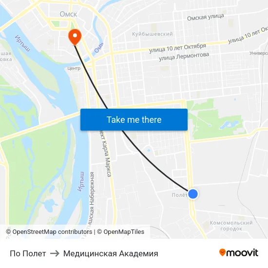 По Полет to Медицинская Академия map