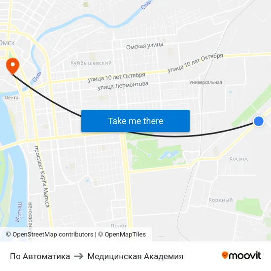 По Автоматика to Медицинская Академия map