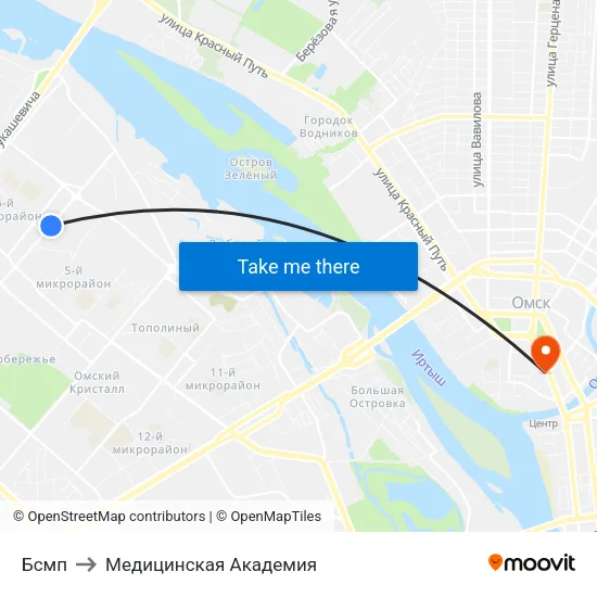 Бсмп to Медицинская Академия map