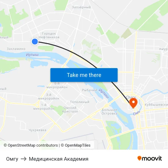 Омгу to Медицинская Академия map