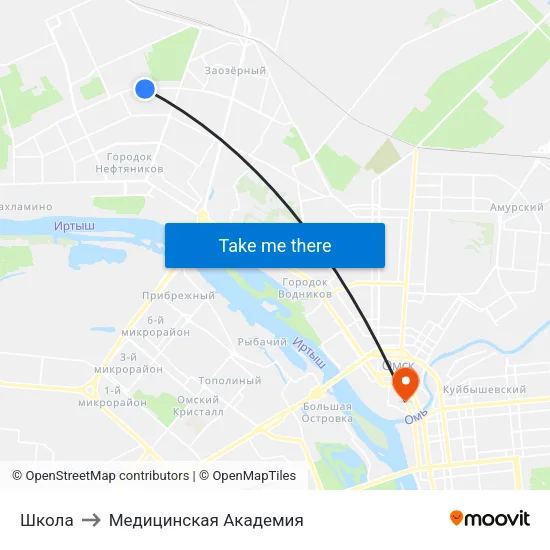 Школа to Медицинская Академия map