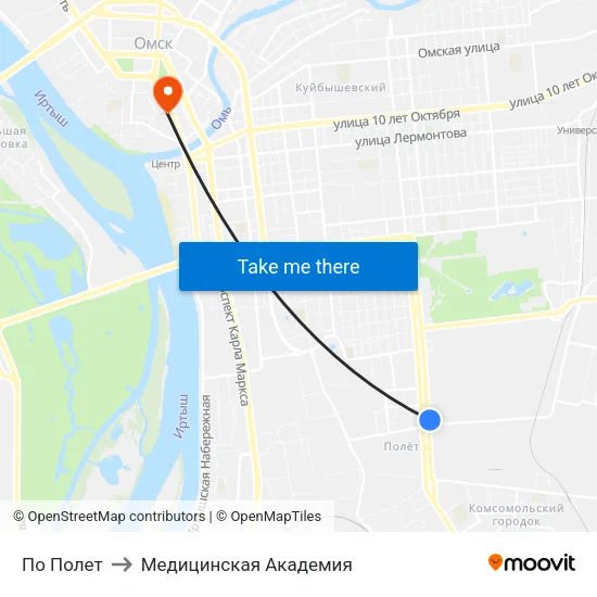 По Полет to Медицинская Академия map
