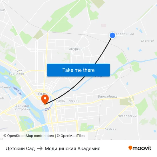 Детский Сад to Медицинская Академия map