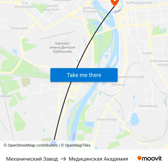 Механический Завод to Медицинская Академия map