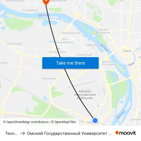 Техникум to Омский Государственный Университет Им. Ф. М. Достоевского map