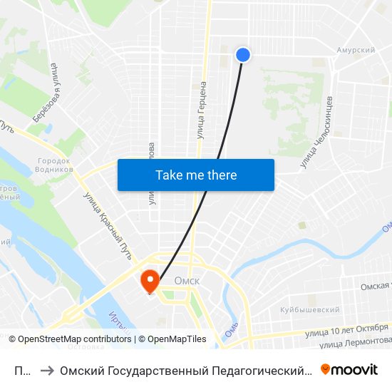 Птск to Омский Государственный Педагогический Университет map