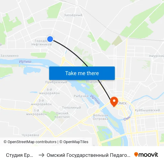 Студия Ермолаевой to Омский Государственный Педагогический Университет map