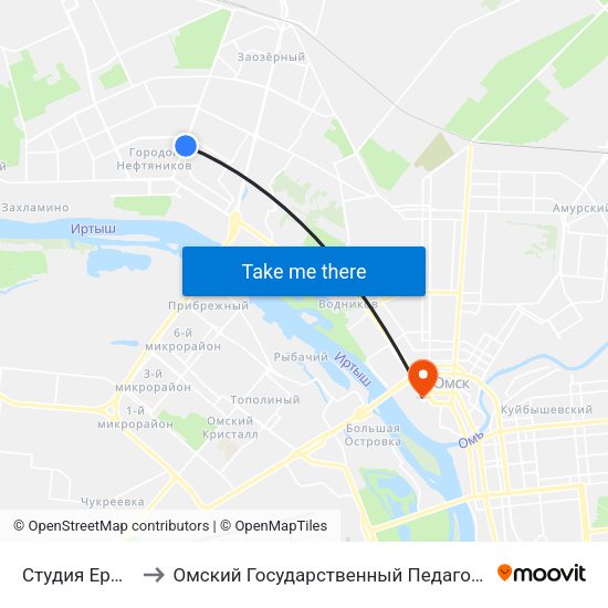 Студия Ермолаевой to Омский Государственный Педагогический Университет map