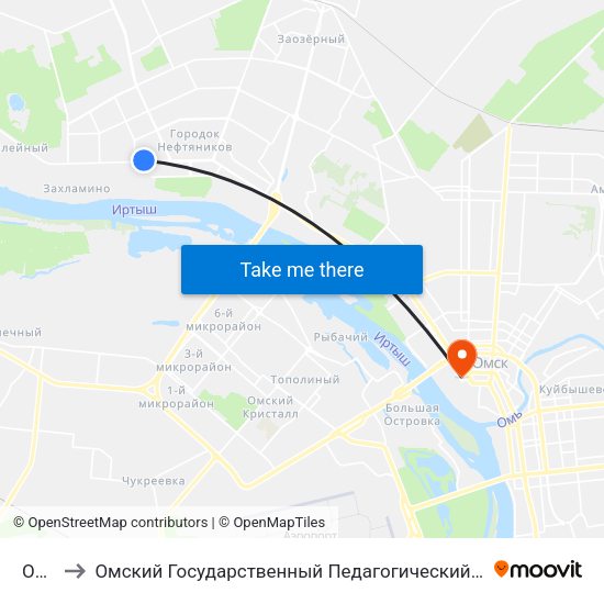 Омгу to Омский Государственный Педагогический Университет map