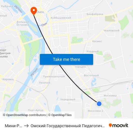 Мини-Рынок to Омский Государственный Педагогический Университет map