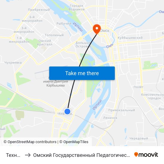 Техникум to Омский Государственный Педагогический Университет map