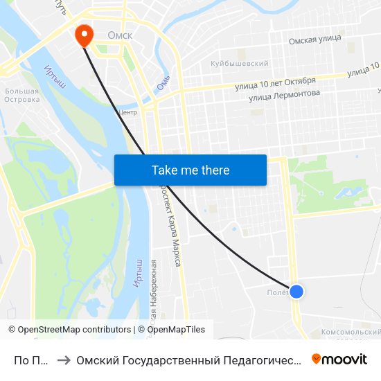 По Полет to Омский Государственный Педагогический Университет map