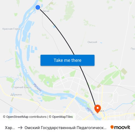 Харино to Омский Государственный Педагогический Университет map