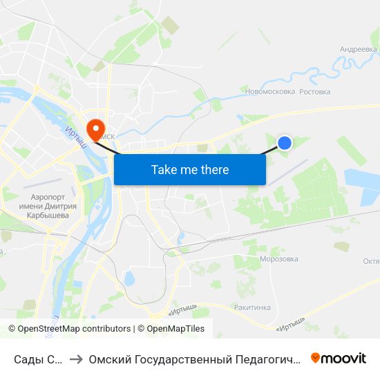 Сады Спектр to Омский Государственный Педагогический Университет map