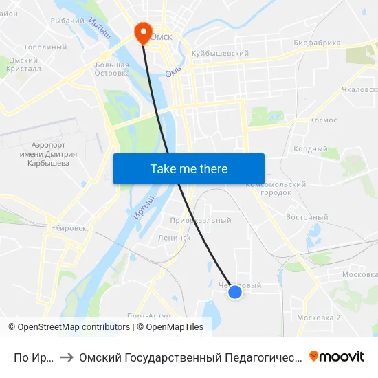 По Иртыш to Омский Государственный Педагогический Университет map