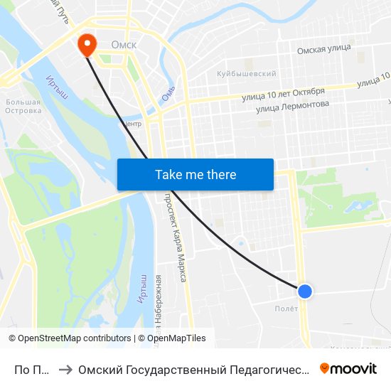 По Полет to Омский Государственный Педагогический Университет map