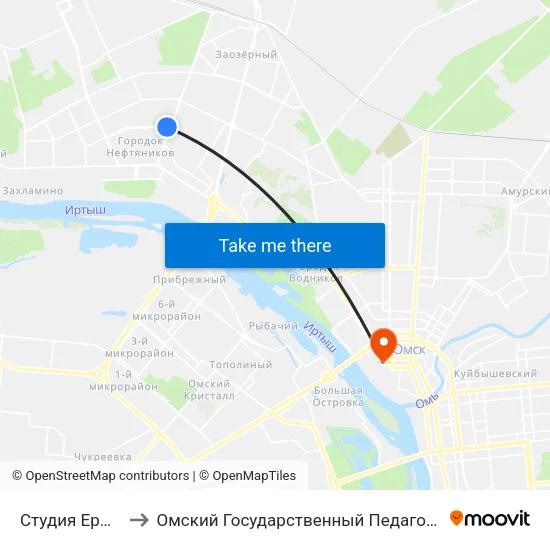 Студия Ермолаевой to Омский Государственный Педагогический Университет map