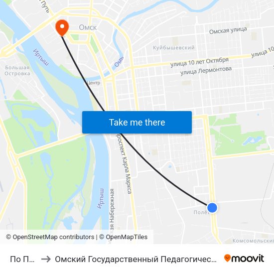 По Полет to Омский Государственный Педагогический Университет map