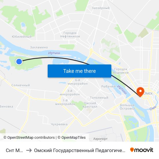 Снт Медик to Омский Государственный Педагогический Университет map