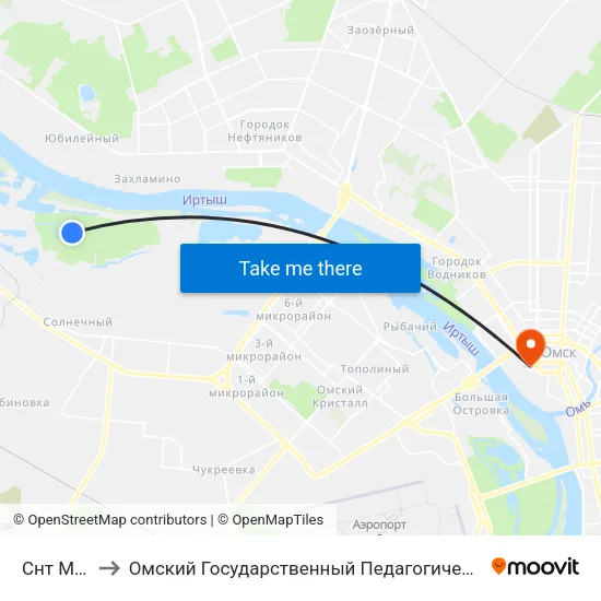 Снт Медик to Омский Государственный Педагогический Университет map