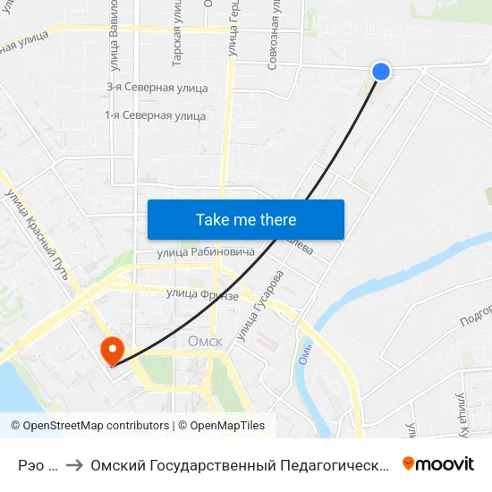 Рэо Гаи to Омский Государственный Педагогический Университет map