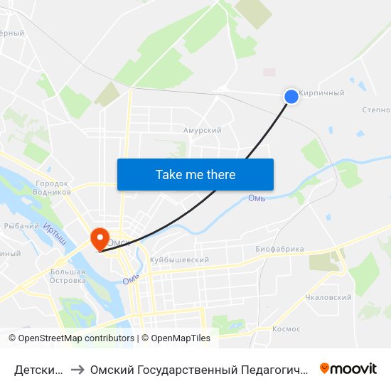 Детский Сад to Омский Государственный Педагогический Университет map