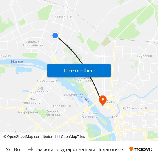 Ул. Волкова to Омский Государственный Педагогический Университет map