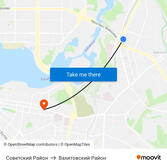 Советский Район to Вахитовский Район map